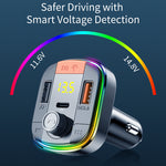 Bluetooth FM Transmitter Car MP3 Player with PD QC3.0 Fast Charger | Smart Car Accessories & Car Tech Gadgets