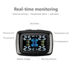 Smart Tire Pressure Monitoring System USB Display Real-Time TPMS Car Safety Alarm with Temperature Sensor PSI Bar