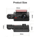 1080P Dual Lens WiFi Dash Cam Front & Inside Camera | Smart Car Accessories & Car Tech Gadgets
