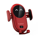 Infrared Sensor Car Wireless Charger Auto Clamping Phone Holder 10W Fast Charging 360° Car Mount for iPhone & Android
