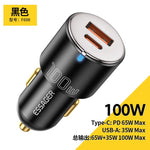 100W Fast Car Charger Dual Port USB-C & USB-A | Smart Car Accessories & Car Tech Gadgets