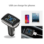 Smart Tire Pressure Monitoring System USB Display Real-Time TPMS Car Safety Alarm with Temperature Sensor PSI Bar