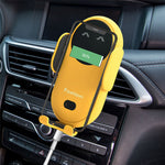 Infrared Sensor Car Wireless Charger Auto Clamping Phone Holder 10W Fast Charging 360° Car Mount for iPhone & Android