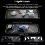 10” Mirror Dash Cam Front & Rear Dual Recording | Smart Car Accessories & Car Tech Gadgets