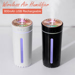 Wireless Car Humidifier RGB LED USB Diffuser 800mAh Rechargeable Cool Mist Air Purifier | Smart Car Accessories