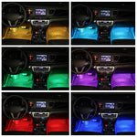 Car RGB LED Interior Lights 5050 Strip Kit with Remote & Music Sync | Waterproof Ambient Car Lighting Accessories