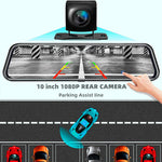 10” Mirror Dash Cam Front & Rear Dual Recording | Smart Car Accessories & Car Tech Gadgets
