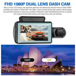1080P Dual Lens WiFi Dash Cam Front & Inside Camera | Smart Car Accessories & Car Tech Gadgets