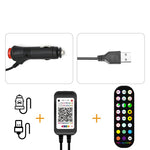 Car RGB LED Interior Lights 5050 Strip Kit with Remote & Music Sync | Waterproof Ambient Car Lighting Accessories